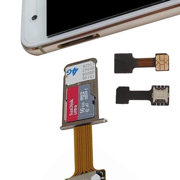 Внешний конвертер 2-в-1 для Android Xiaomi Huawei Универсальный слот для гибридной Sim-карты TF, адаптер для двух SIM-карт, удлинительный кабель