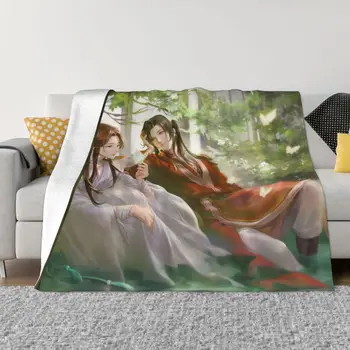 Одеяло из аниме Тянь Гуань Ци Фу, мягкие плюшевые декоративные покрывала для удобства ухода во время поездок на машине