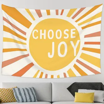 Выберите Joy Гобелен в стиле хиппи, висящий на стене, Эстетичный Домашний Декор, Гобелены для гостиной, спальни, комнаты в общежитии