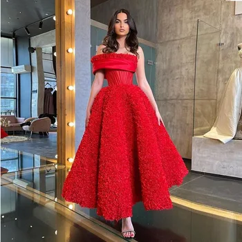 Модное женское платье для выпускного вечера, шикарное красное бальное платье с оборками на одно плечо, вечерние платья длиной до щиколоток, вечернее платье Slim Fit