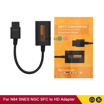Новинка Для N64/SFC/NGC/SNES HDTV Конвертер 720P HDTV Адаптер Шнур Кабель Подключи И Играй Для Игровой консоли Retro Host