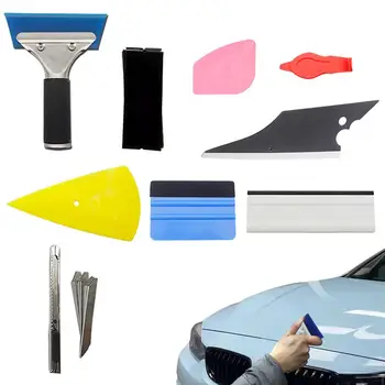 Набор инструментов для тонировки стекол автомобиля, инструмент для тонировки упаковки автомобиля с фетровыми ракелями и скребками, инструмент для изменения цвета автомобиля и съемок для