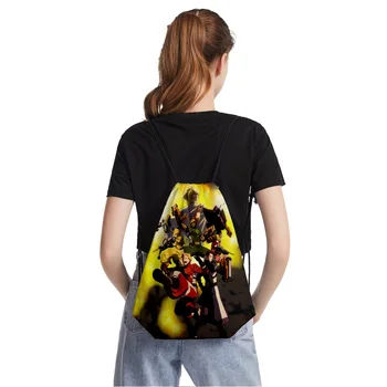 Маргинальный Сервис 2023 Новые Аниме-сумки из ткани, холщовая сумка на шнурке, Женские Мужские сумки для отдыха