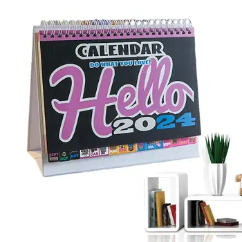 Настольный календарь на 2024 год, настольный календарь, стильный и красивый настольный календарь с откидывающимся дизайном и небольшой наклейкой для автомобильной школы