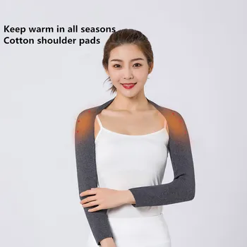 Женская плечевая поддержка, Дышащая термозащита, корректирующая грелка, бандаж для занятий спортом, фитнесом, теплая хлопковая наплечная накладка
