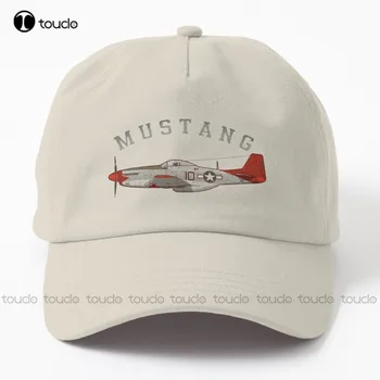P51 Mustang Dad Hat Пользовательские кепки Удобные Спортивные для лучших девушек Персонализированный уличный скейтборд Мультяшный джинсовый цвет Harajuku