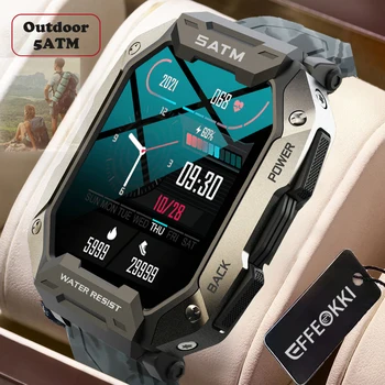 C20 Военные Смарт-часы Мужские Ультра Армейские Уличные Сажа IP68 5ATM Водонепроницаемые Пульсометр Кислород В Крови Satm Smartwatch 2023