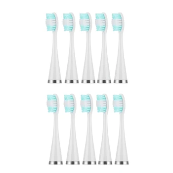 10ШТ Сменных головок электрических зубных щеток, головок для электрической зубной щетки, отбеливающей зубную щетку.