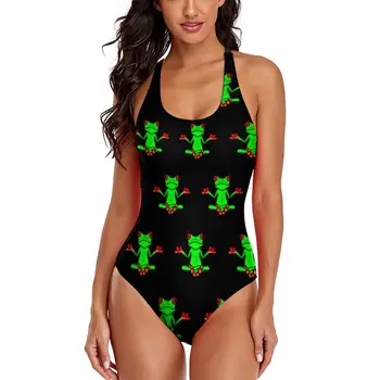 Купальник Zen Tree Frog, купальники с забавным животным принтом, цельные купальники, женский сексуальный стильный купальник Пуш-ап