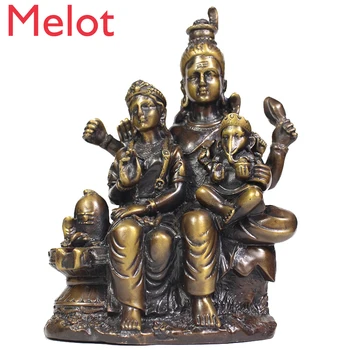 Украшение ствола статуей Шивы из святой чистой меди, Бог богатства Ганеш, Статуя индуистского Бога-хранителя Шивы