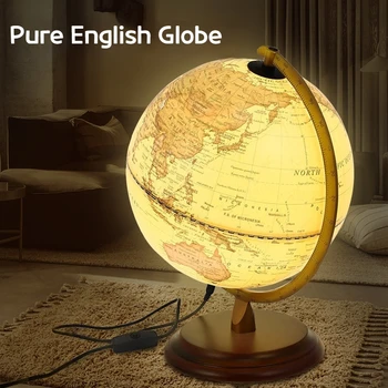 20 см 25 см Полностью Английский Антикварный Глобус Китайский И Английский Ar Светящиеся Украшения Европейский И Американский Ретро Ночник Глобус