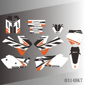 Для KTM SX SXF 125 250 450 525 2005 2006 Полная Графика Наклейки Наклейки Мотоцикл Фон Пользовательский Номер Имя