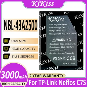 Батарея KiKiss НОВАЯ Батарея 3000 мАч NBL-43A2500 Для Мобильного Телефона TP-Link Neffos C7S TP7051A TP7051C