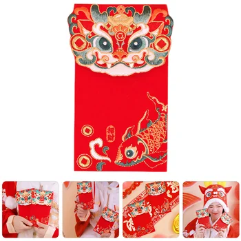 Холщовая красная сумка-конверт в китайском стиле, свадебный декор, конверты Lai Si Feng, новогодний пакет для денег, мешочек