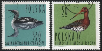 2 шт./компл. Почтовые марки Польши 1964 года, почтовые марки с птицами для коллекционирования