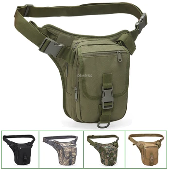 Поясные сумки для охоты на открытом воздухе, прочные 800D Оксфордские армейские тактические армейские сумки для ног, походная сумка для скалолазания и рыбалки