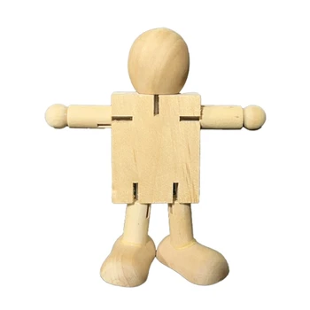 Белый Эмбрион Робот DIY Деревянный Человеческий Сустав Кукла-Марионетка Детские Развивающие Игрушки