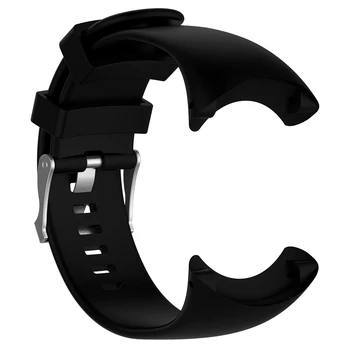 Ремешок для часов, силиконовый сменный ремешок для наручных часов Suunto Core, полностью черные спортивные часы