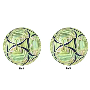 Футбольный мяч стандартного размера из искусственной кожи, Футбольные навыки Со стилем, Светящийся Тренировочный футбол, Футбольная тренировка