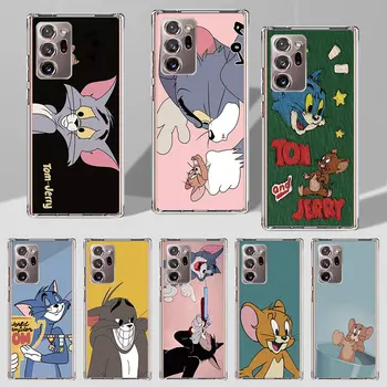 Чехол Jerrys Mouse T-Toms Cat для Samsung Galaxy Note 20 Ultra 5G 10 Plus 9 8 TPU Мягкий Чехол Для телефона Бампер S23 S22 S21 FE Caso