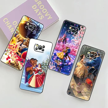Красавица и Чудовище Belle Чехол Для Телефона Xiaomi Mi Poco X4 X3 NFC F4 F3 GT M5 M4 M3 M2 X2 F2 F1 Pro C3 5G Черный Чехол