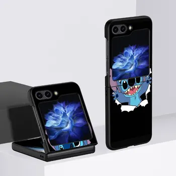 Чехол Happy Funny Stitch A-angies для Samsung Galaxy Z Flip 5 ZFlip4 ZFlip5 5G ZFlip3 Fold zFlip5 Flip4 Черный Роскошный Чехол Для Телефона