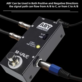 Линейный Селектор M-VAVE ABY Mini Guitar Single Effect Pedal AB Switch True Bypass Басовая Педаль Аксессуары Для Гитарных Струнных Инструментов