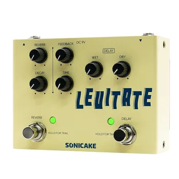 Педаль гитарных эффектов SONICAKE Levitate с цифровой задержкой и реверберацией 2 в 1 QDS-02
