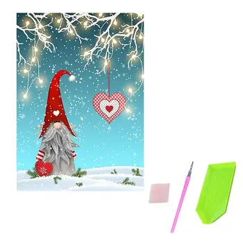 Diamond Art 5D Гномы для начинающих, Рождественская Алмазная художественная роспись для детей, Аксессуары для поделок из бриллиантов для домашнего декора стен