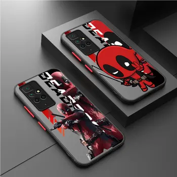 Матовый Чехол Fuuny Deadpool Marvel Hero Для Xiaomi Redmi Note 11 10 Pro 9 10S 11S 8 K40 7 10C 9T 9A 9C 12S 12C 8T Чехол Для Телефона