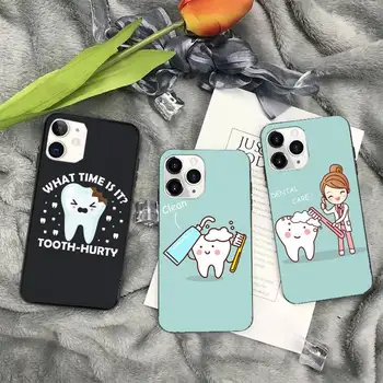 Стоматологические зубы Чехол для телефона iphone 11 13 12 14 x xs xr pro max mini plus для мальчиков и девочек