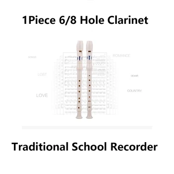 Традиционный школьный магнитофон с футляром для инструкций и таблицей, профессиональная флейта высоких частот, сопрано для начинающих, кларнет на 6/8 отверстий