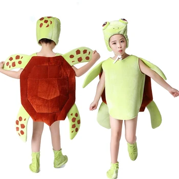 Новый детский костюм черепахи на Хэллоуин, костюм морской черепахи для вечеринки в детском саду, сценический костюм