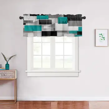 Функциональный Балдахин Балдахин среднего веса Современные Черные Кухонные шторы Стильный Декор окон для современного образа