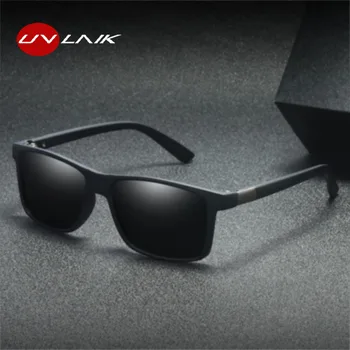 Модные солнцезащитные очки для мужчин для дневного и ночного вождения, квадратные солнцезащитные очки PC + Металлическая оправа, поляризованные спортивные солнцезащитные очки UV400
