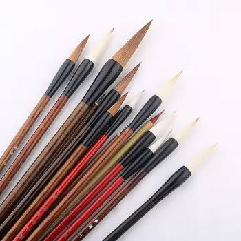 Китайская Кисть Набор Дотошный Calligraph Рисования Тонкая Линия Ручка Кисть Для Начинающих Приступая К Работе Пейзажной Живописи Кисти