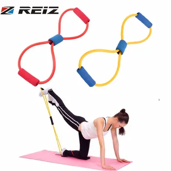 Резистивные тренировочные ленты REIZ 8 слов, эспандер для мышц грудной клетки, веревка, ремешок на щиколотке, фитнес-упражнения, растяжка, йога, тюбинг, спорт