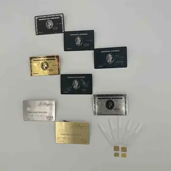 4428 НОВЫХ металлических RFID-карт, бесконтактных карт, визитных карточек NFC, металлических с подарочной коробкой