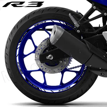 Для Yamaha YZF-R3 r3 Светоотражающая Наклейка На Колесо Мотоцикла 17-Дюймовый Обод В Полоску, Наклейка На Аксессуары Waterpoof