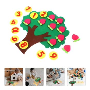 1 комплект игрушек из фруктового дерева, пособия по математике, игрушки для подбора чисел, игрушки для подсчета количества фруктов, набор для игры