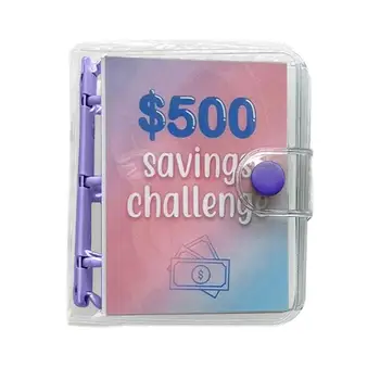 Mini Binder Savings Challenge $ 150/300/500/1000 Экономия денежных бюджетов Конверт для наличных Кошелек Бюджетный блокнот Планировщики