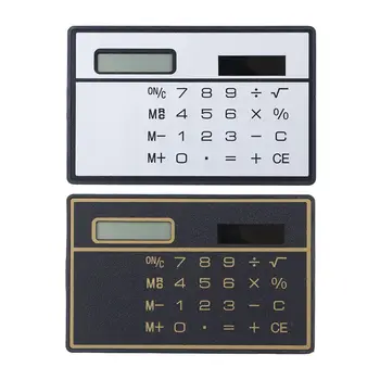 Мини-портативный калькулятор, Тонкий карманный инструмент для расчета солнечной зарядки, солнечные калькуляторы, Офисные школьные принадлежности по математике