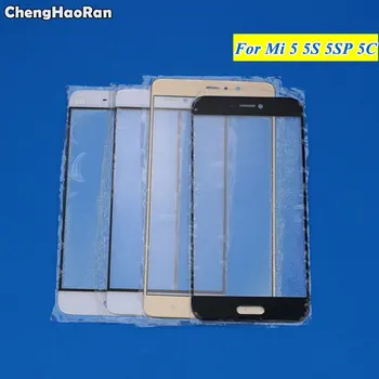 Сенсорный экран ChengHaoRan Для Мобильного Телефона Xiaomi Mi 5 5S 5C Plus Сенсорная Панель Переднего Стекла Замена Объектива БЕЗ ЖК-ДИСПЛЕЯ
