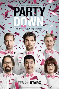 Party Down 2023 Movie Art Film Печать Шелкового плаката Домашний декор стен 24x36 дюймов