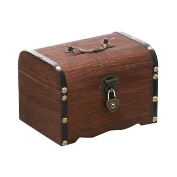 Коробка для экономии денег с замком и ключом, коробка-держатель для безделушек ручной работы, уникальный подарок на день рождения