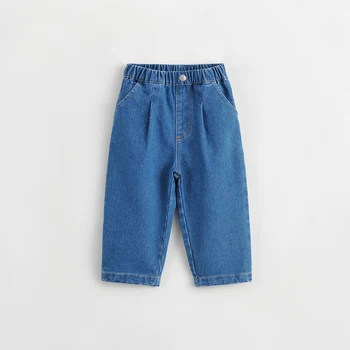 Хлопковые плиссированные штаны-репки для девочек MARC& JANIE, джинсы, детские штаны на осень 231730