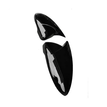 1 пара накладок на зеркало заднего вида для Kia Forte K3 Cerato 2019-2023 Зеркальная модифицированная наклейка в виде ракушки из бычьего рога Ярко-черного цвета