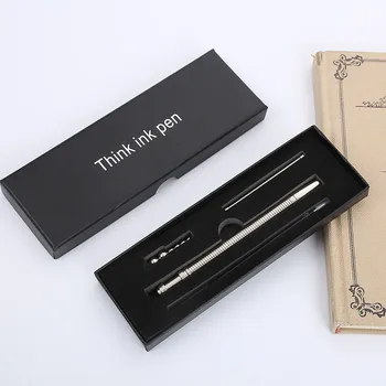 Декомпрессионная пружинная ручка Think Ink Pen, магнитная металлическая гелевая ручка, креативная декомпрессионная ручка с полки.