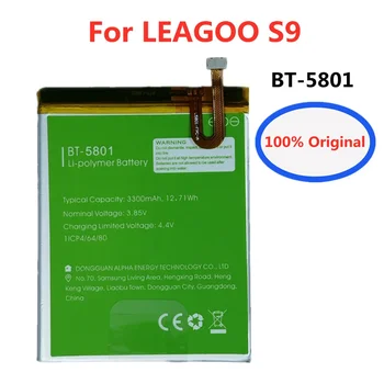 Высококачественный 100% Оригинальный Аккумулятор BT5801 3300 мАч Для LEAGOO S9 S 9 BT-5801 BT5801 BT 5801 Smart Mobile Phone Batteria
