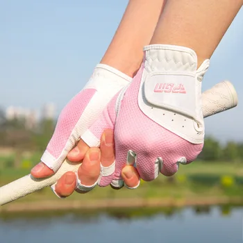 1 пара мягких перчаток для гольфа Элегантные износостойкие сетчатые дышащие чехлы для гольфа с открытыми пальцами